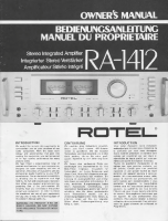 Rotel-RA-1412 - Owners manual 